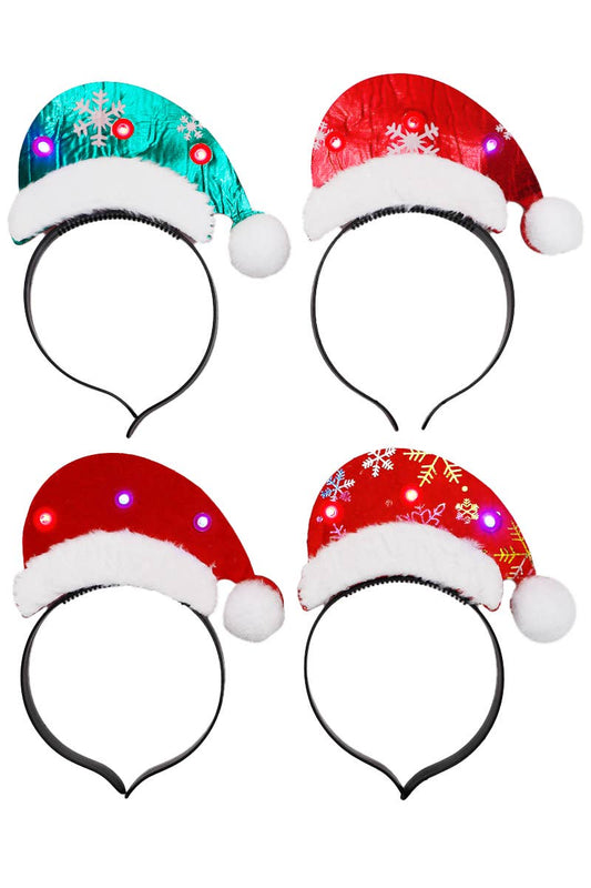 Merry Christmas Santa Hat LED  Hairband