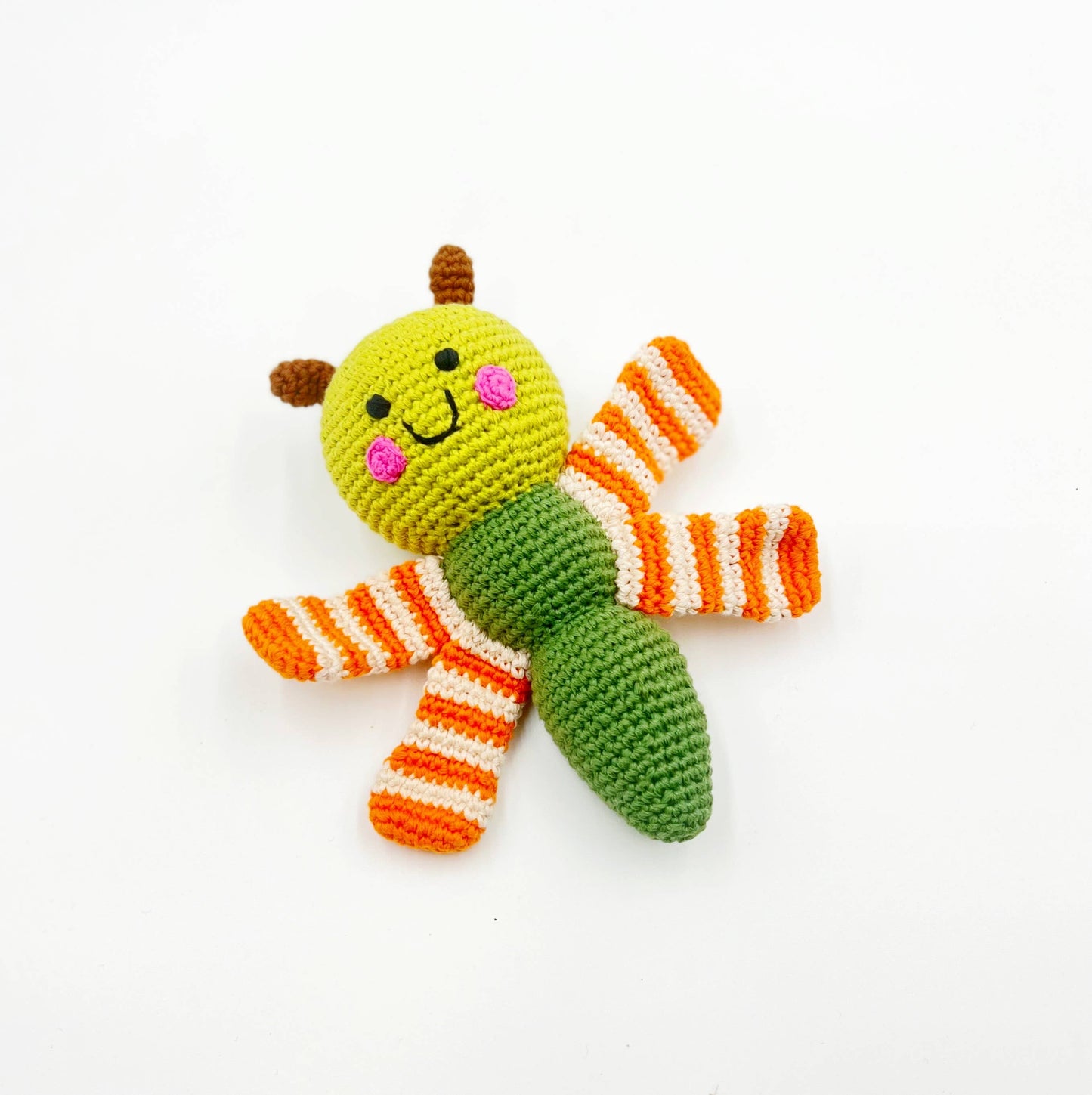 Plush Dragonfly Toy Rattle: Green