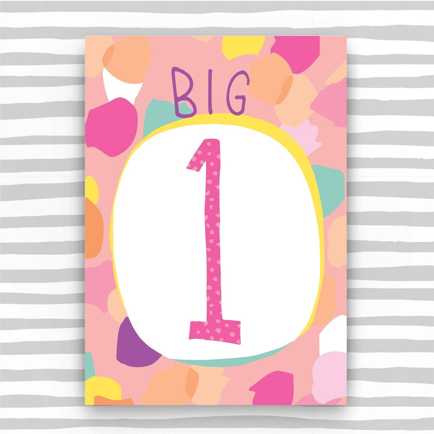 1st Birthday Card for a Girl - Baby girl 1st birthday card