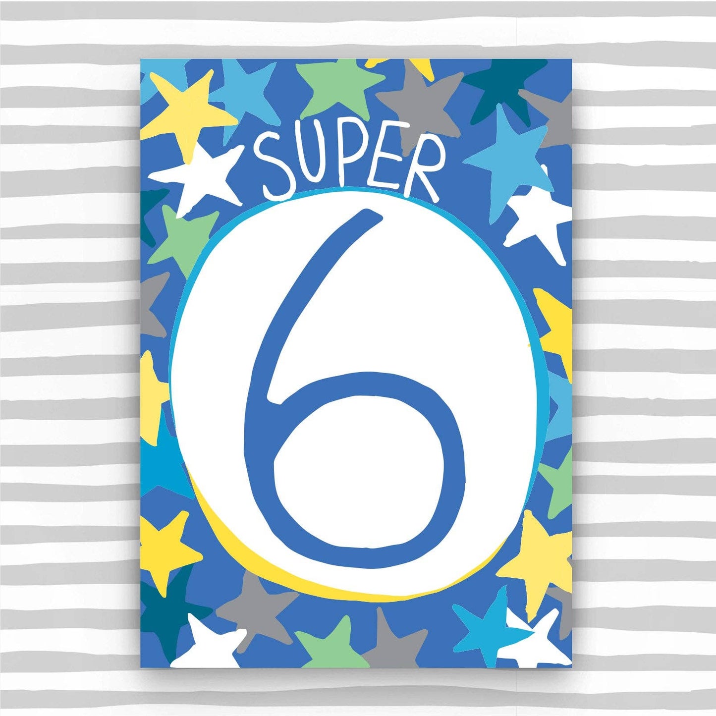 6th Birthday Card for A Boy - Boy Age 6 Birthday Card
