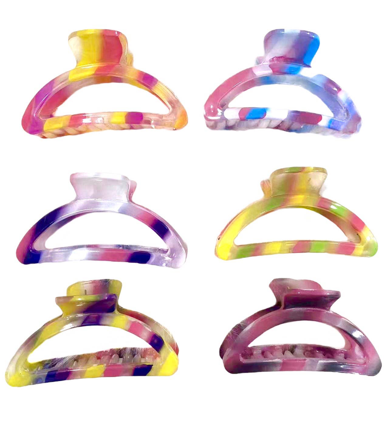 Jelly Tie Dye Hair Claw Clips