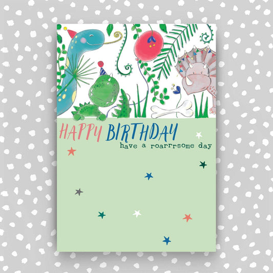 Children's  Birthday Card - Dinosaurs