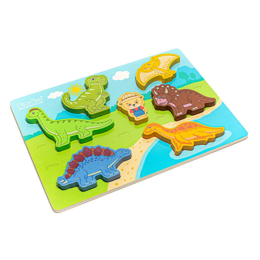 Wooden Chunky Dinosaurs Puzzle