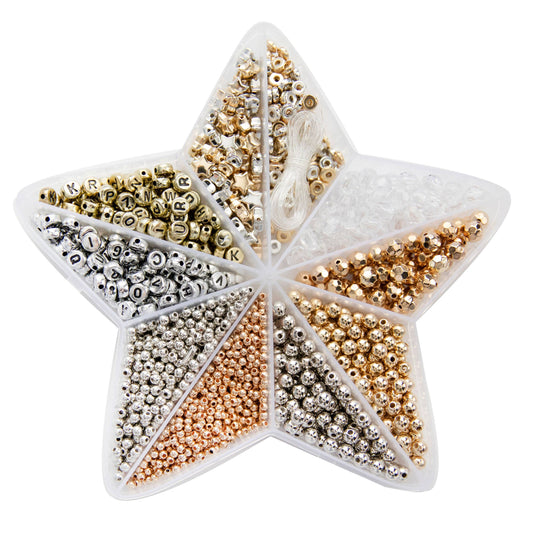 Metallic Beads Star Box DIY Bead Kit