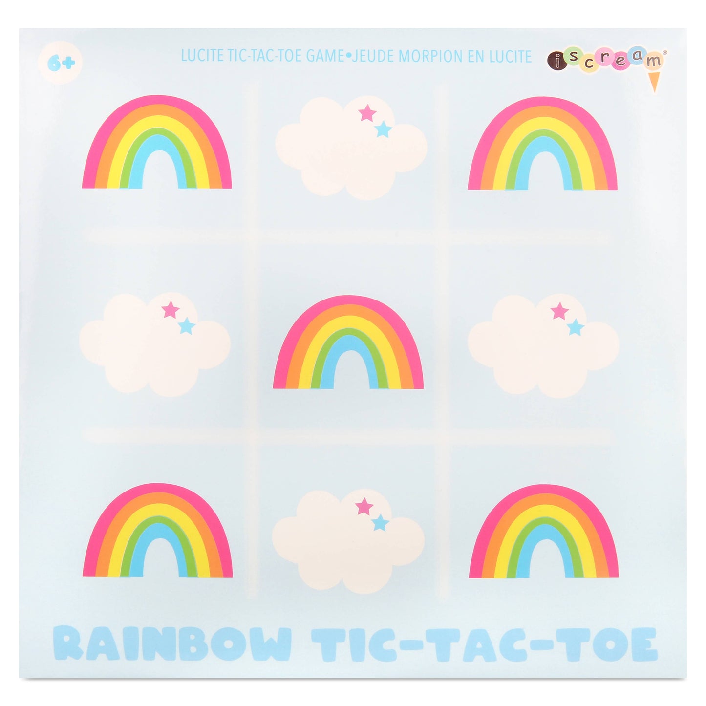 RAINBOW LUCITE TIC TAC TOE