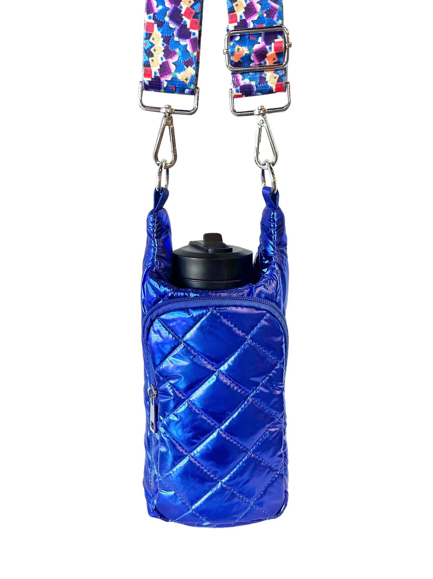 Indigo Water Bottle Crossbody Puffer