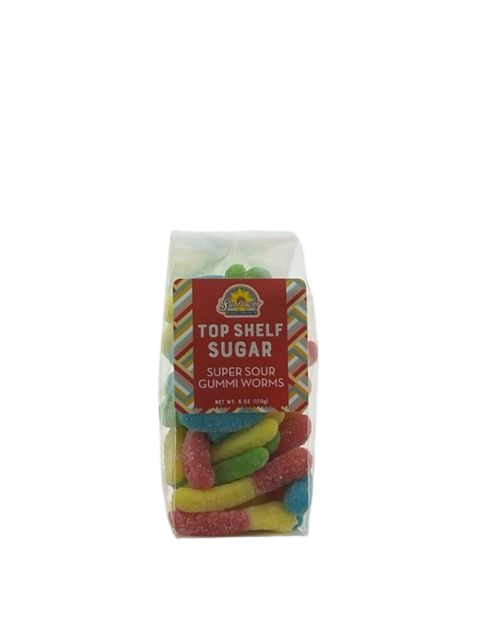 Gummi Super Sour Worms 6 oz. bag