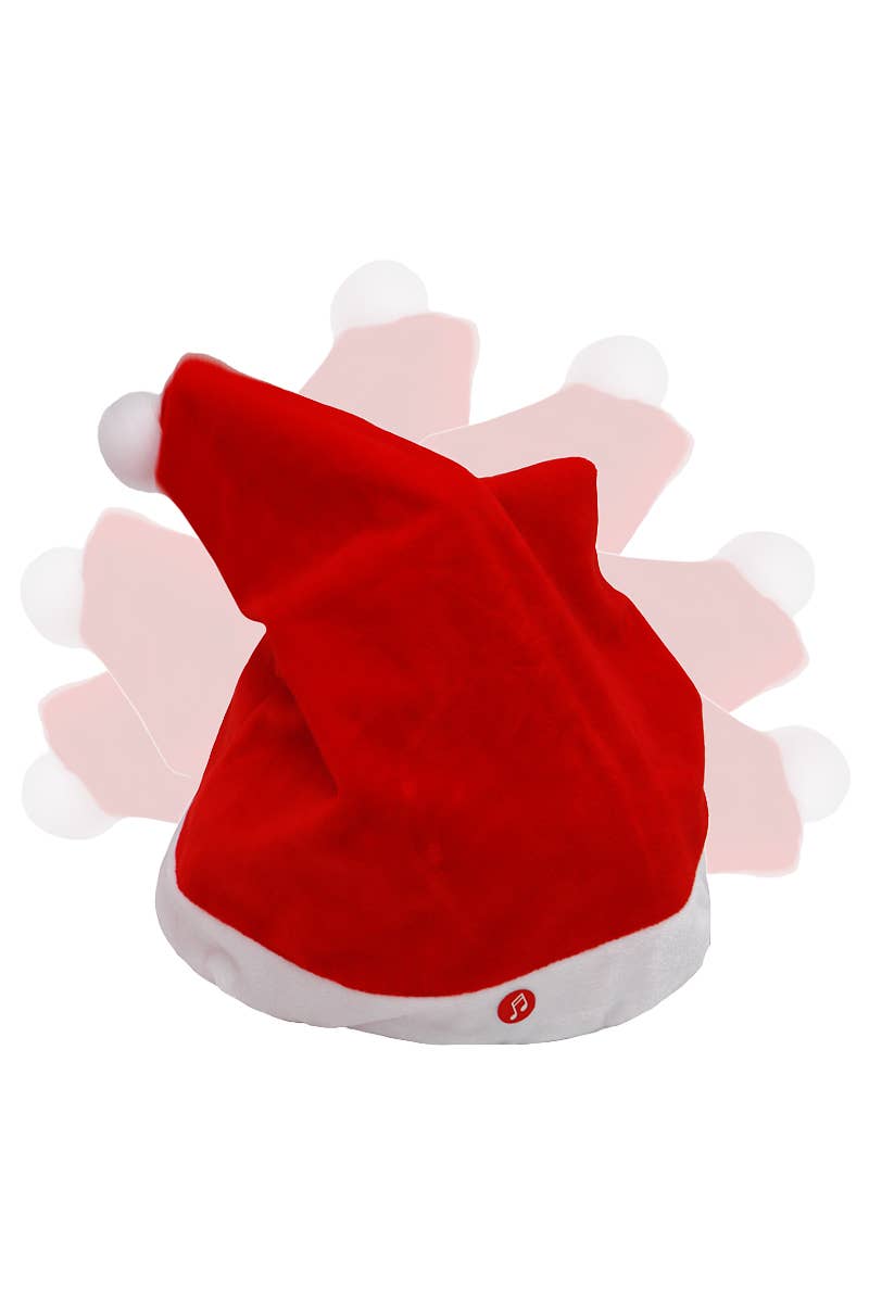 Christmas Music Dancing Fleece Santa Hat