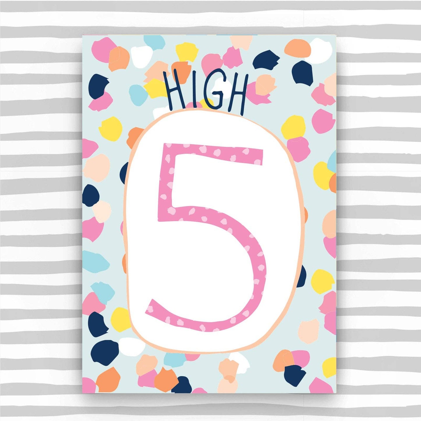 5th Birthday Card for a Girl - Age 5 birthday card female