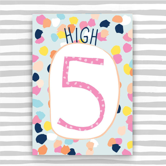 5th Birthday Card for a Girl - Age 5 birthday card female