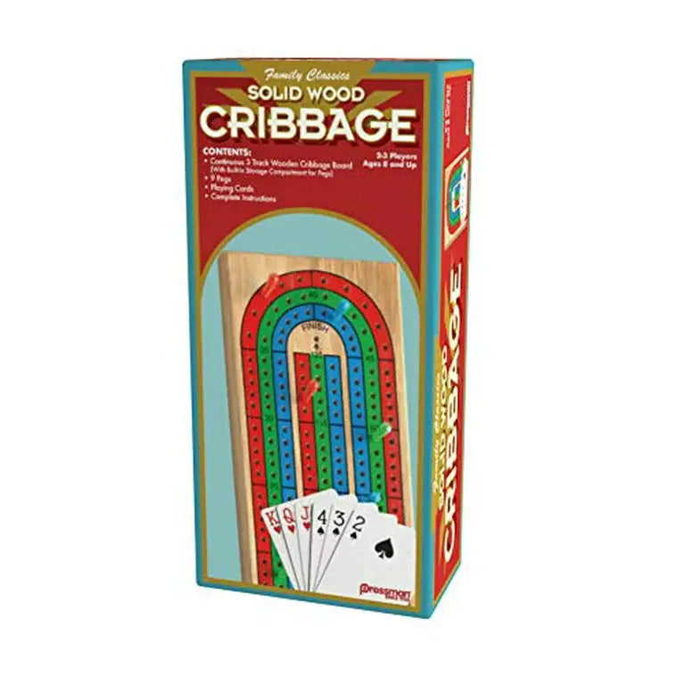 Cribbage With Cards in Wooden Box