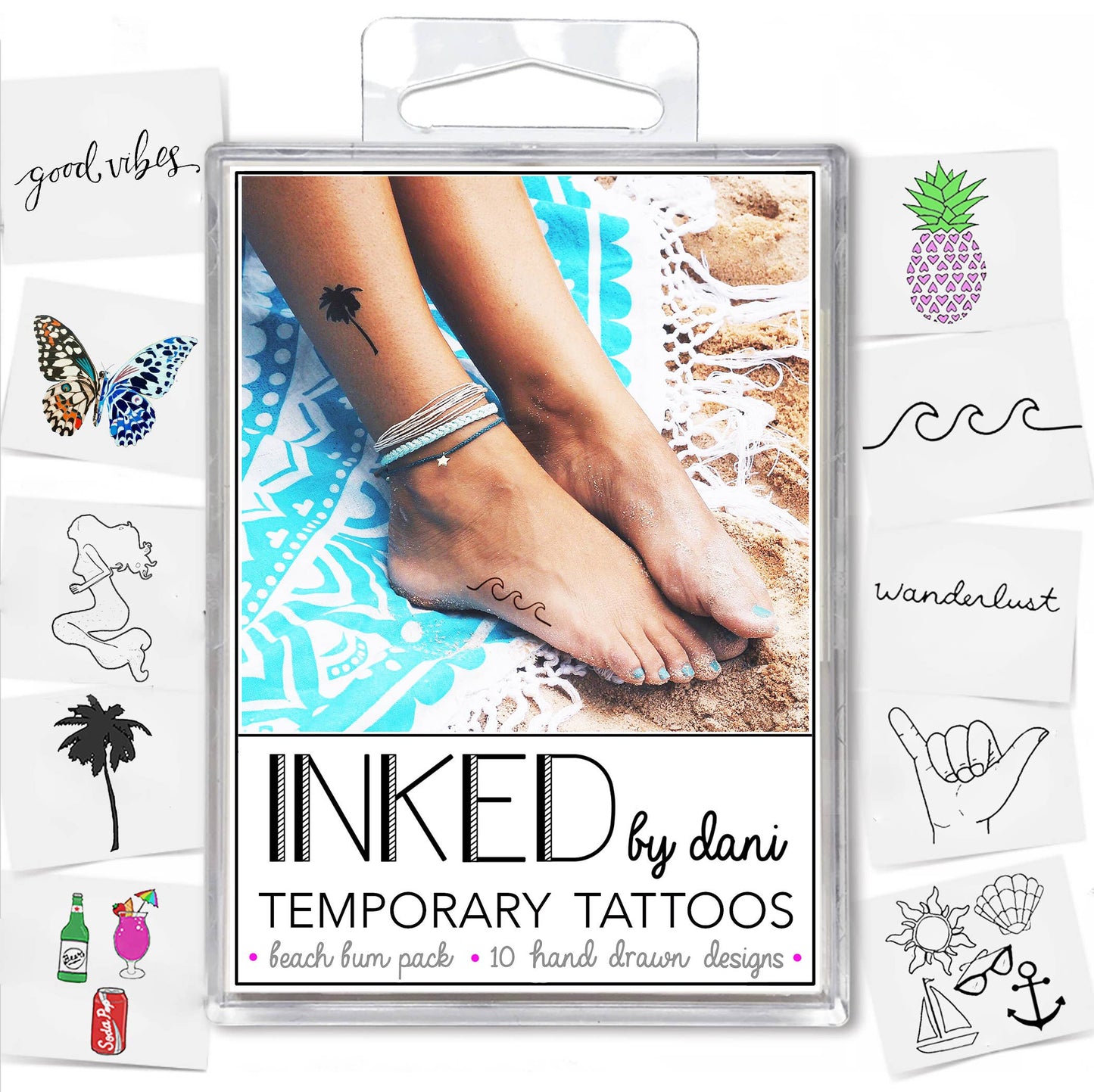 INKED Temporary Tattoo Pack