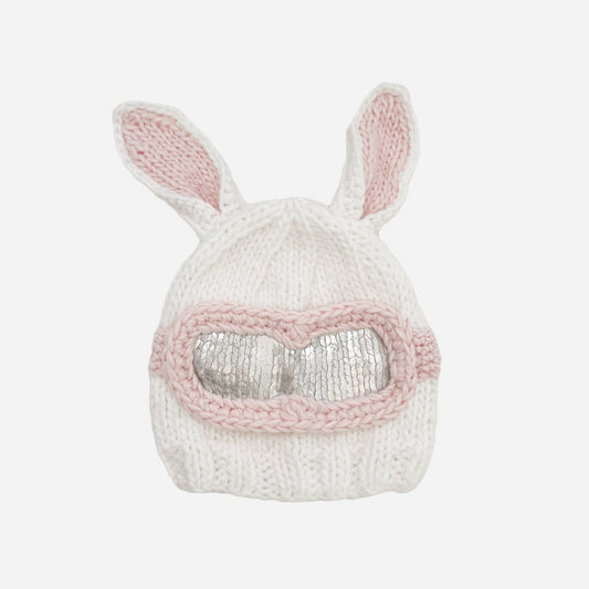 Bunny Ski Goggles Knit Hat - M