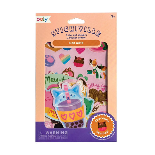 Cat Cafe -  Chocolate Scented Stickers