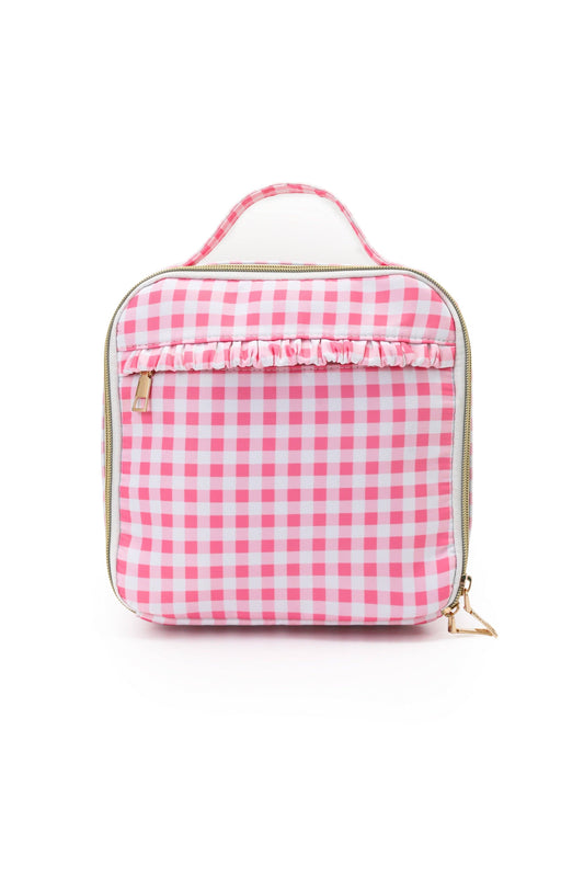 Pink Plaid Ruffle Lunch Box