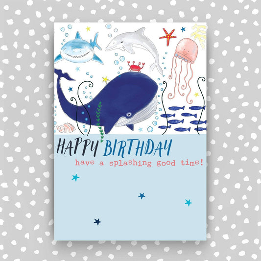 Children's Happy Birthday Card - Sealife