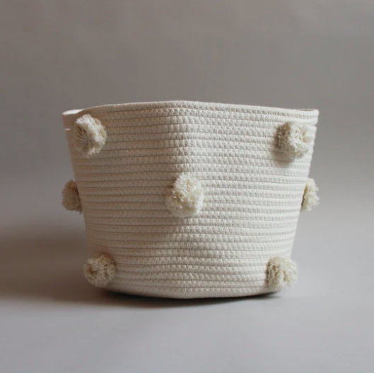 Natural Pom Basket - Medium - Einstein's Attic