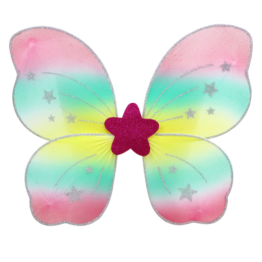 Rainbow Butterfly Wire Wings