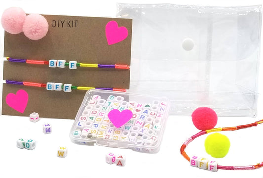 DIY Best Friends Alphabet Pom Pom Bracelet Kit