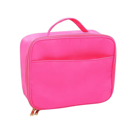 Varsity Collection Nylon Lunch Bag Box Hot Pink
