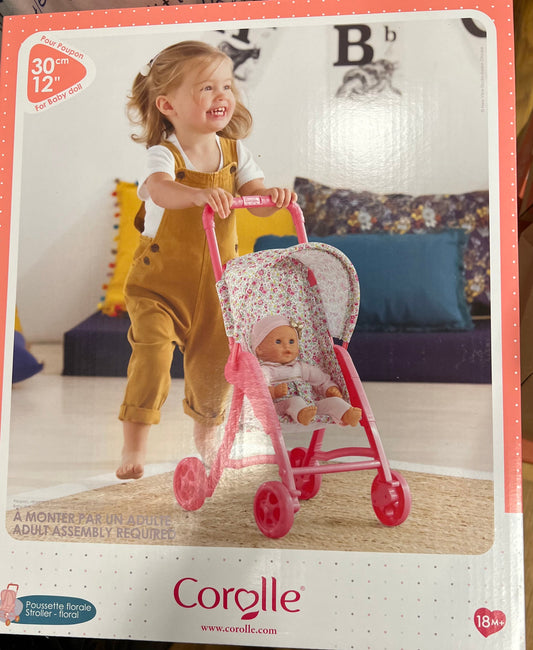 Corolle- Doll Stroller 12” Doll-Floral - Einstein's Attic