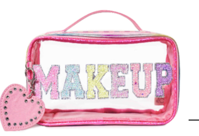 MAKEUP CLEAR TOP HANDLE POUCH